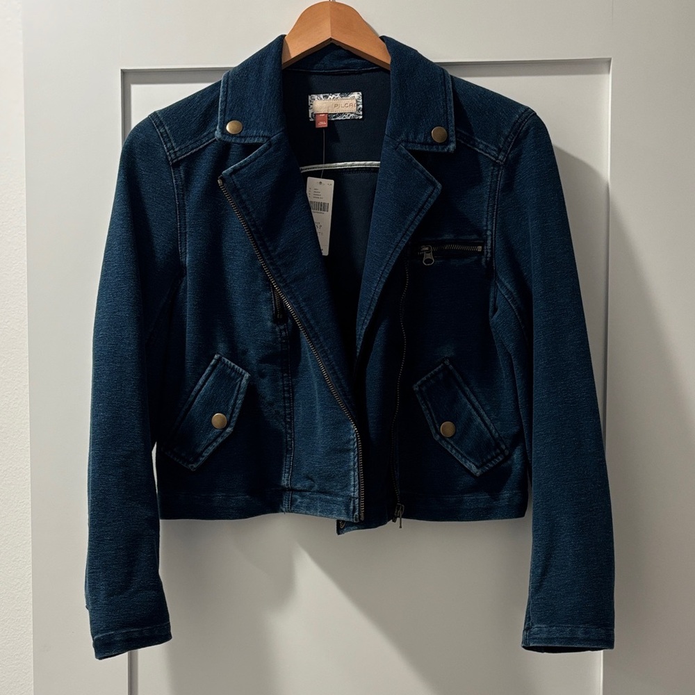 Pilcro by Anthropologie Dark Blue Jean Jacket